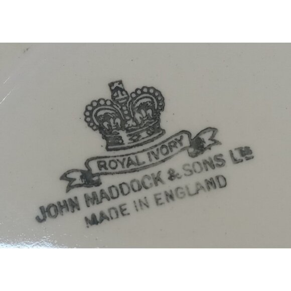 Pair John Maddock & Sons Robin Hood Plates – Antique English Ironstone - Picture 8 of 12